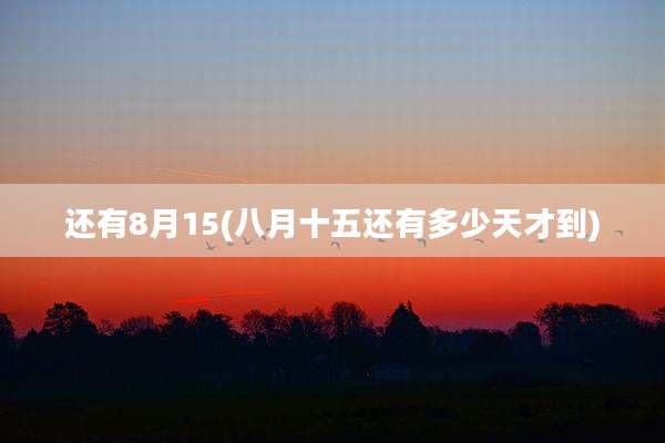 还有8月15(八月十五还有多少天才到)