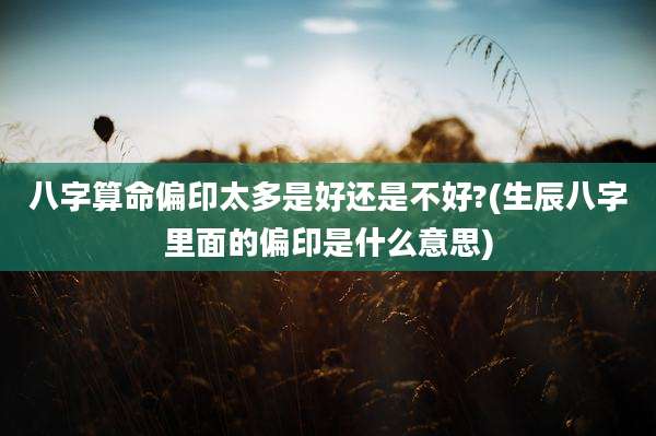八字算命偏印太多是好还是不好?(生辰八字里面的偏印是什么意思)