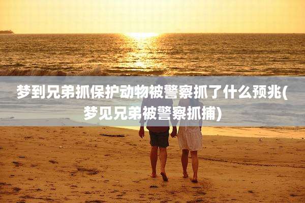 梦到兄弟抓保护动物被警察抓了什么预兆(梦见兄弟被警察抓捕)