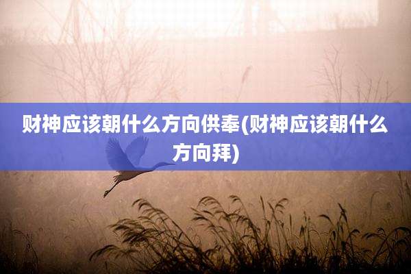 财神应该朝什么方向供奉(财神应该朝什么方向拜)