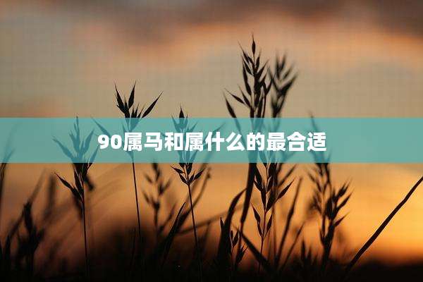 90属马和属什么的最合适