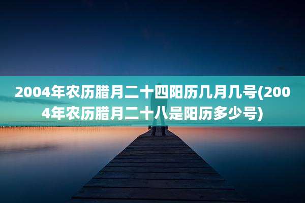 2004年农历腊月二十四阳历几月几号(2004年农历腊月二十八是阳历多少号)