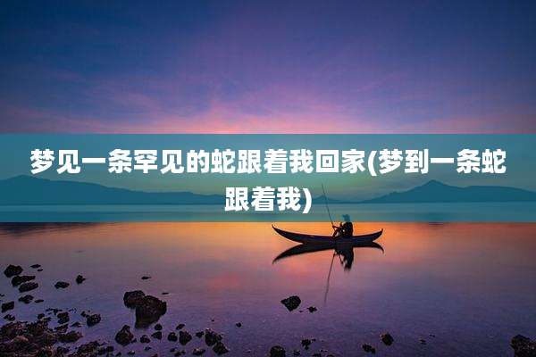梦见一条罕见的蛇跟着我回家(梦到一条蛇跟着我)