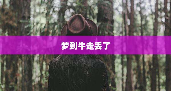 梦到牛走丢了