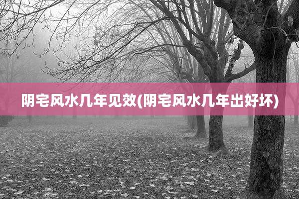 阴宅风水几年见效(阴宅风水几年出好坏)