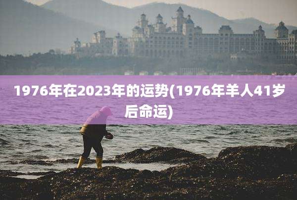 1976年在2023年的运势(1976年羊人41岁后命运)