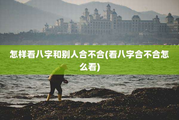 怎样看八字和别人合不合(看八字合不合怎么看)