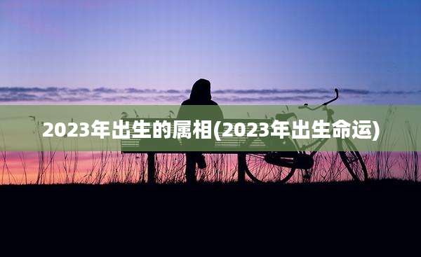 2023年出生的属相(2023年出生命运)