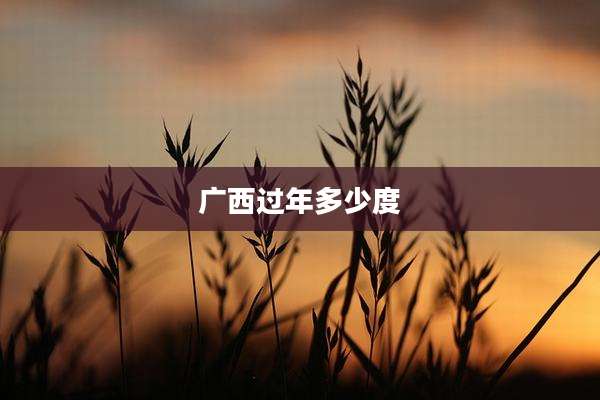 广西过年多少度