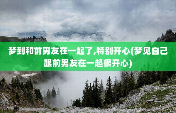 梦到和前男友在一起了,特别开心(梦见自己跟前男友在一起很开心)