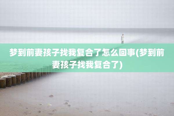 梦到前妻孩子找我复合了怎么回事(梦到前妻孩子找我复合了)
