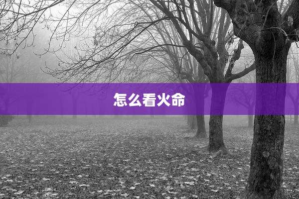 怎么看火命