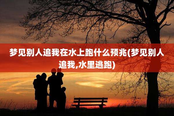 梦见别人追我在水上跑什么预兆(梦见别人追我,水里逃跑)