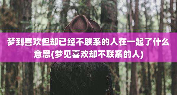 梦到喜欢但却已经不联系的人在一起了什么意思(梦见喜欢却不联系的人)