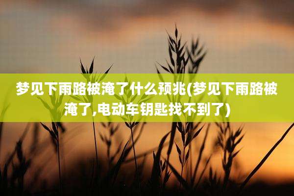 梦见下雨路被淹了什么预兆(梦见下雨路被淹了,电动车钥匙找不到了)
