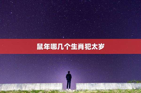 鼠年哪几个生肖犯太岁