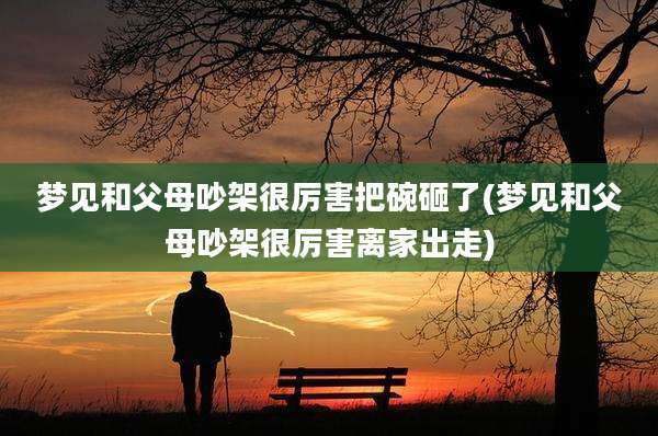 梦见和父母吵架很厉害把碗砸了(梦见和父母吵架很厉害离家出走)