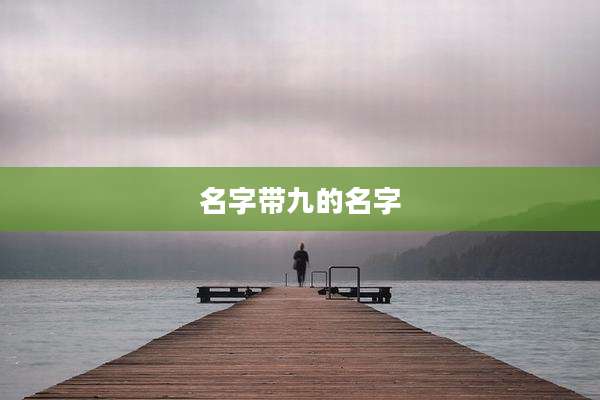 名字带九的名字