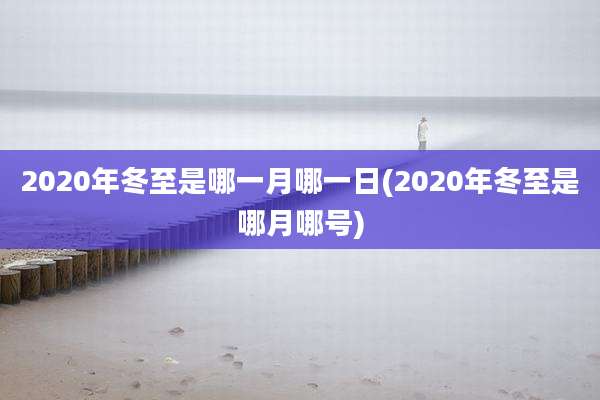 2020年冬至是哪一月哪一日(2020年冬至是哪月哪号)