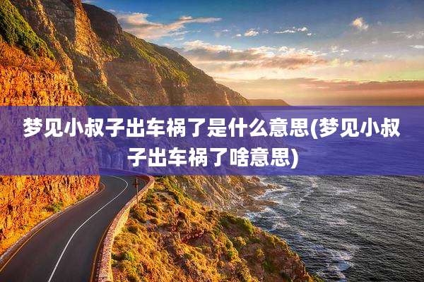 梦见小叔子出车祸了是什么意思(梦见小叔子出车祸了啥意思)