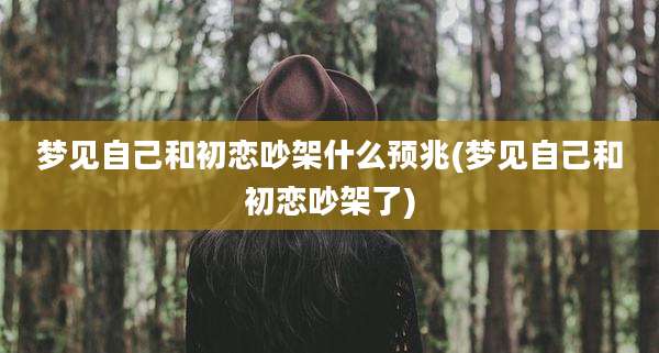 梦见自己和初恋吵架什么预兆(梦见自己和初恋吵架了)