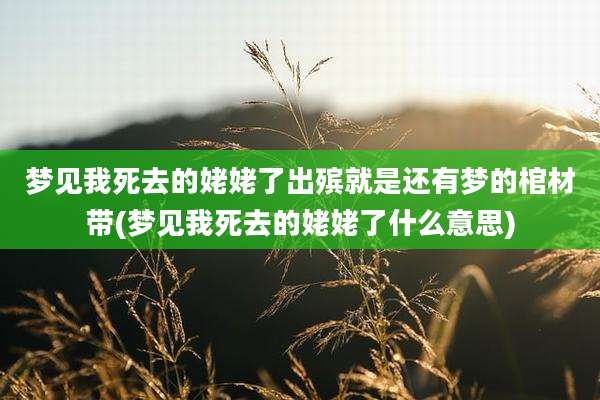 梦见我死去的姥姥了出殡就是还有梦的棺材带(梦见我死去的姥姥了什么意思)