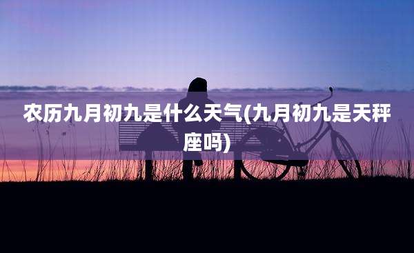 农历九月初九是什么天气(九月初九是天秤座吗)
