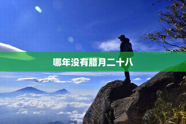 哪年没有腊月二十八