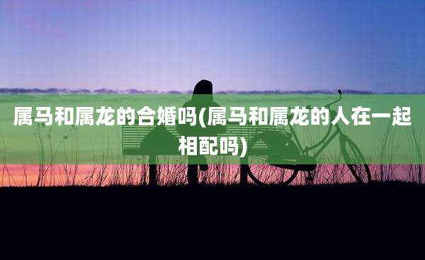 属马和属龙的合婚吗(属马和属龙的人在一起相配吗)