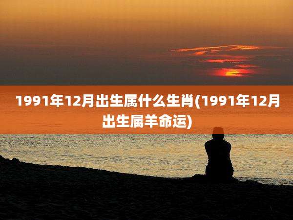 1991年12月出生属什么生肖(1991年12月出生属羊命运)