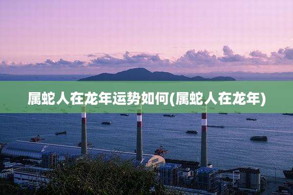属蛇人在龙年运势如何(属蛇人在龙年)