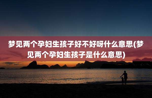 梦见两个孕妇生孩子好不好呀什么意思(梦见两个孕妇生孩子是什么意思)