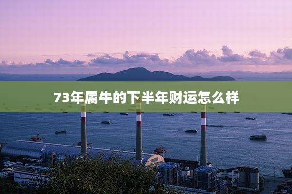 73年属牛的下半年财运怎么样