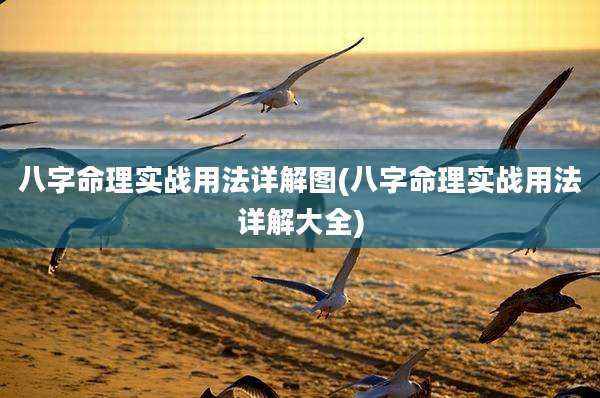 八字命理实战用法详解图(八字命理实战用法详解大全)