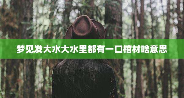 梦见发大水大水里都有一口棺材啥意思