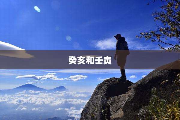 癸亥和壬寅