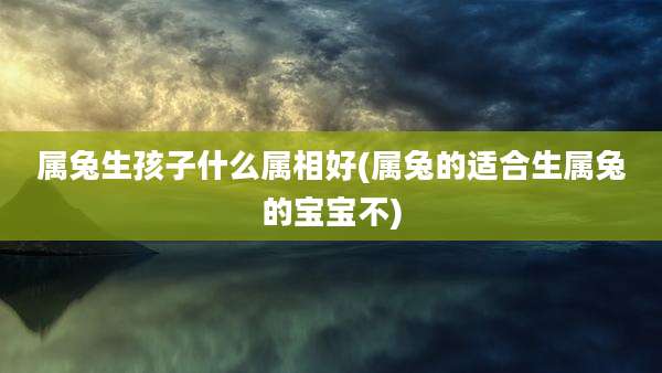 属兔生孩子什么属相好(属兔的适合生属兔的宝宝不)