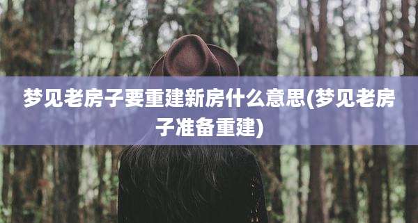 梦见老房子要重建新房什么意思(梦见老房子准备重建)