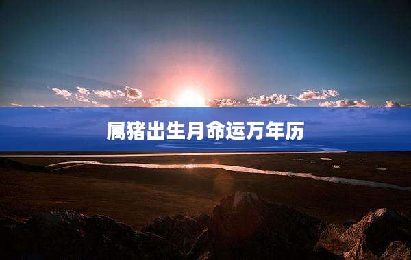 属猪出生月命运万年历