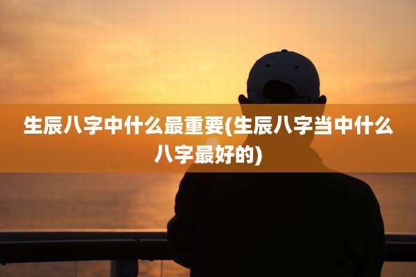生辰八字中什么最重要(生辰八字当中什么八字最好的)