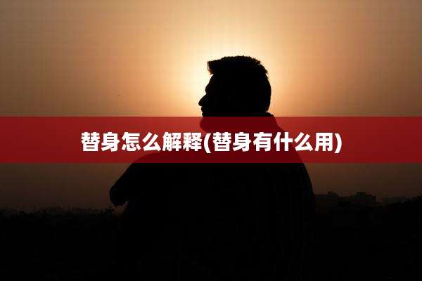 替身怎么解释(替身有什么用)