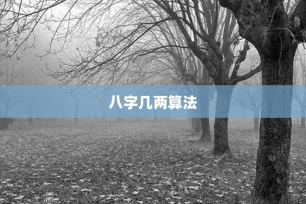 八字几两算法