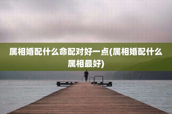属相婚配什么命配对好一点(属相婚配什么属相最好)