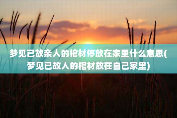 梦见已故亲人的棺材停放在家里什么意思(梦见已故人的棺材放在自己家里)