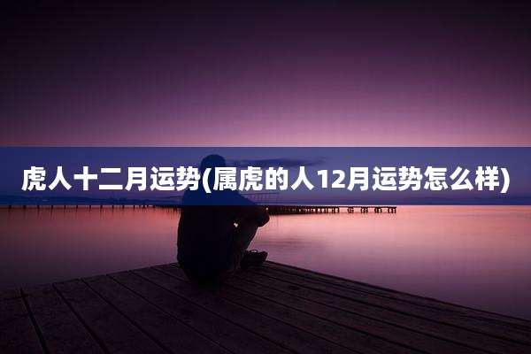 虎人十二月运势(属虎的人12月运势怎么样)