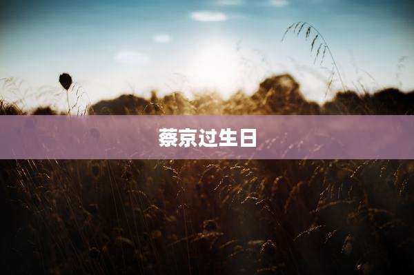 蔡京过生日