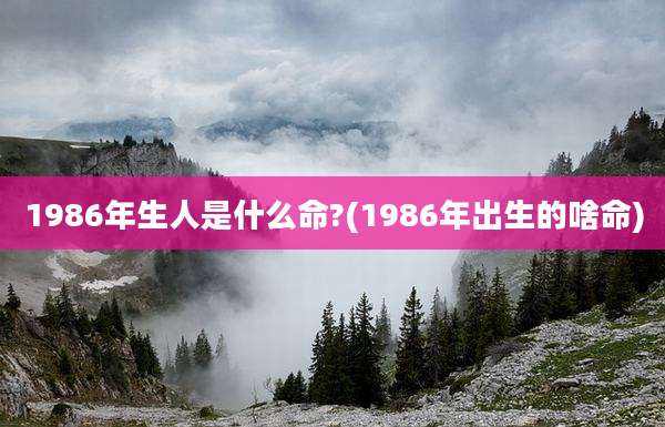 1986年生人是什么命?(1986年出生的啥命)