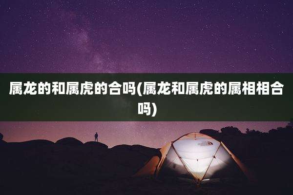 属龙的和属虎的合吗(属龙和属虎的属相相合吗)
