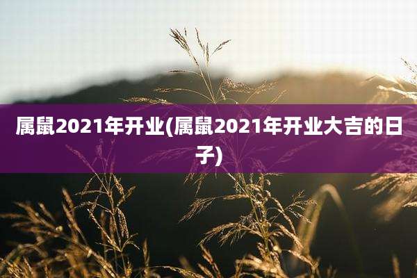 属鼠2021年开业(属鼠2021年开业大吉的日子)