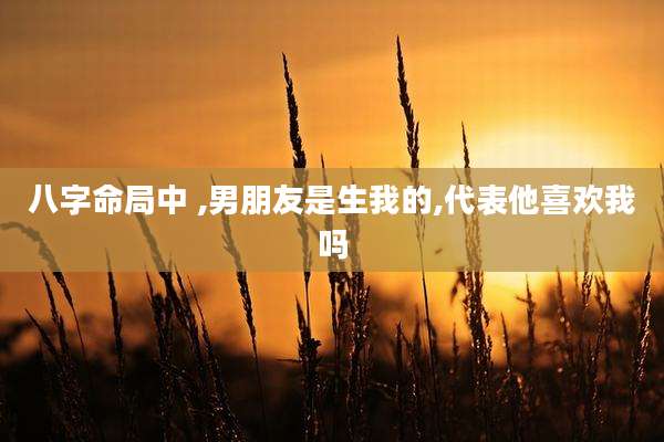 八字命局中 ,男朋友是生我的,代表他喜欢我吗